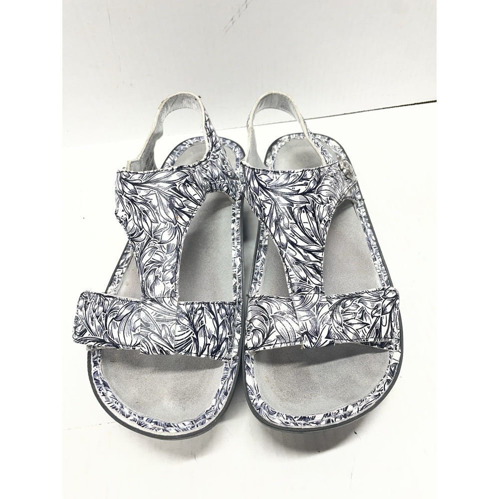Alegria Sandals 38 PG Lite Kendra Vineland Comfort Leather Ken-769 White Floral